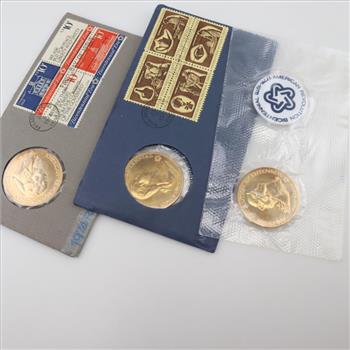 Bicentennial Commemorative Medal And Stamps, 3 Sets	