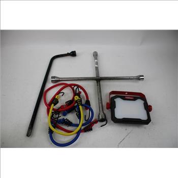 Big Red Hydraulic Welded Bottle Jack, Hyper Tough Work Light, And More