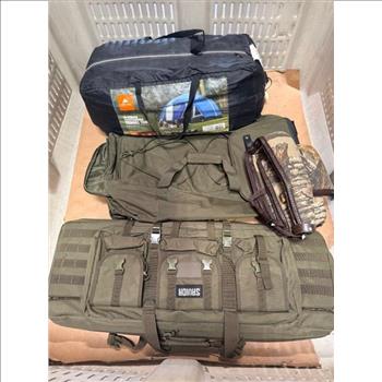 BIN NOT INCLUDED - Skateboards, Camping Tent, Rifle Cases And More