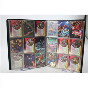 Binder With 1994 Flair Marvel Trading Cards 50+cards
