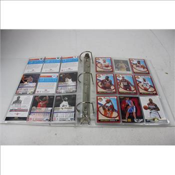 Binder With 75+ Basketball Trading Cards