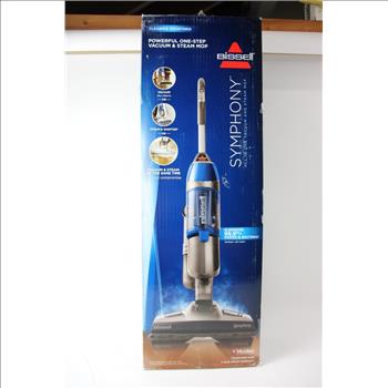 Bissell Symphony Powerful One-Step Vacuum & Steam Mop 11326, Grey/Blue