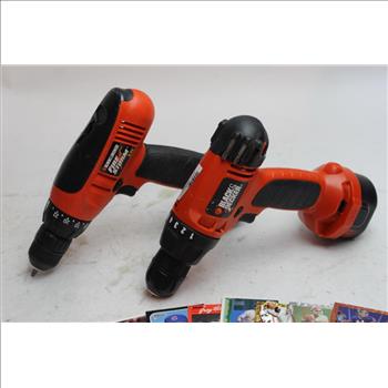 Black And Decker Drills, And Assorted Baseball Cards 3  Pieces