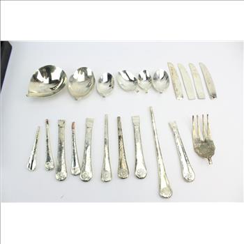 Black Case With Davco Silver China Flatware; 20+ Pieces