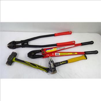 Black Duffle Bag W/Misc Tools, Flashlight, Binoculars,  Cutters