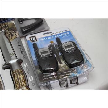 Black Fin Walkie Talkies, Mossy Oak 3612 Stag Finish Knife Set, & More;  6 Pieces