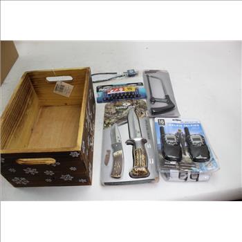 Black Fin Walkie Talkies, Mossy Oak 3612 Stag Finish Knife Set, & More;  6 Pieces