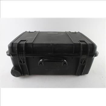 Black Hard Plastic Rolling Case