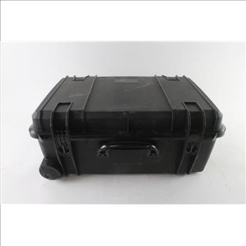 Black Hard Plastic Rolling Case