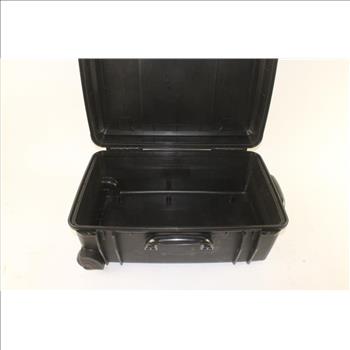 Black Hard Plastic Rolling Case