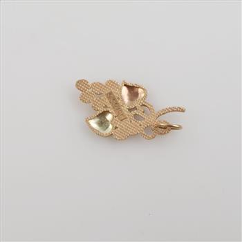 Black Hills 10kt Tri Colored Gold Leaf Pendant