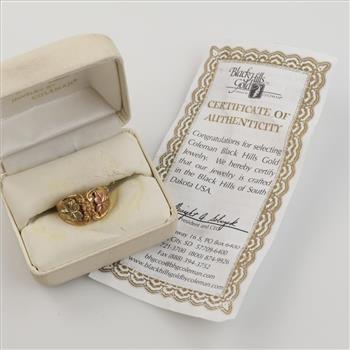 Black Hills 10kt Tri Colored Ring