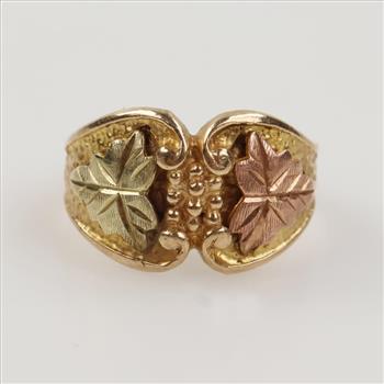 Black Hills 10kt Tri Colored Ring