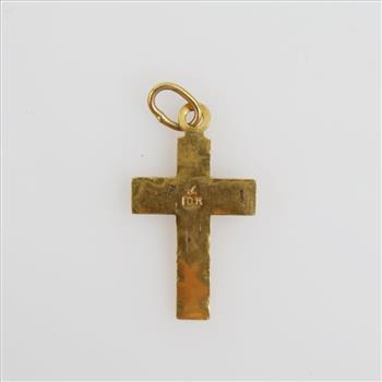 Black Hills 10kt Two Tone Gold Cross Pendant