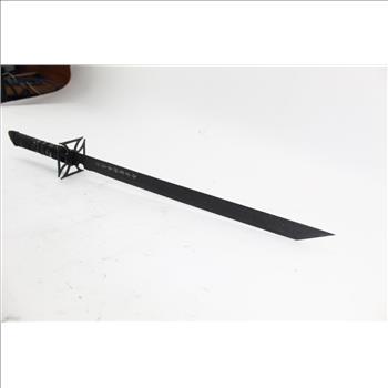 Black Ninja Sword With Cross Guard | Steel By Medieval Collectibles