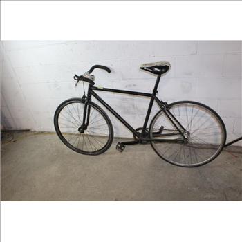 Black Single Speed Road Bike