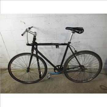 Black Single Speed Road Bike