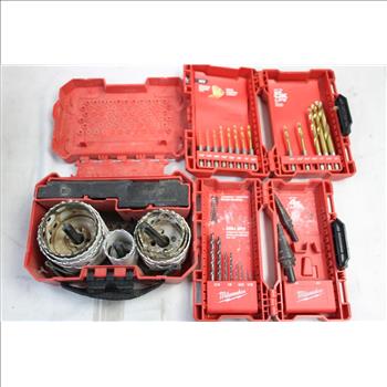 Black Tool Box Ridgid With Milwaukee Tools Inside