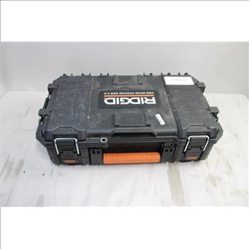 Black Tool Box Ridgid With Milwaukee Tools Inside