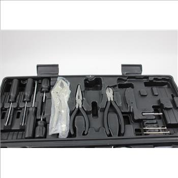 Black Tool Box With Pittsburgh Measuring Tape 10 Ft, 6
