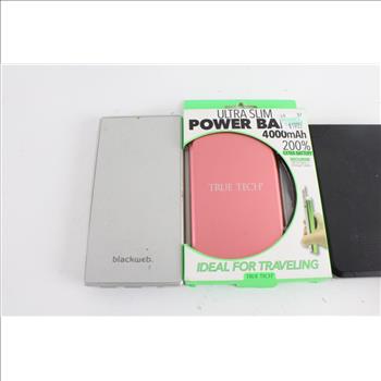 Blackweb And Other Portable Chargers, 5 Pieces