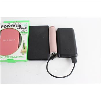 Blackweb And Other Portable Chargers, 5 Pieces