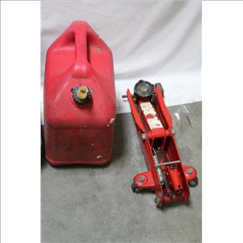 Blitz Gas Can, Hydraulic Jack And More Assorted Tools