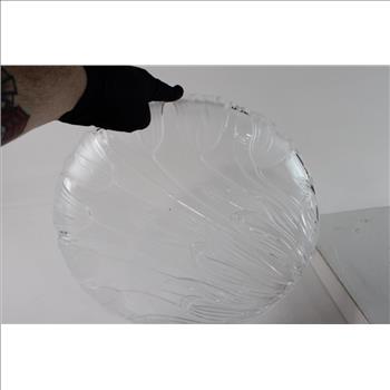 Block Crystal Tulip Platter