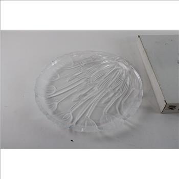 Block Crystal Tulip Platter
