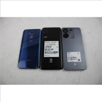 BLU, AT&T, Huawei Cell Phone Lot, 3 Pieces, Sold For Parts