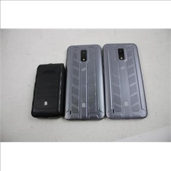 BLU Cell Phone Lot, 3 Pieces, Sold For Parts