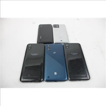 Blu, Cloud Mobile, Koobee, Maze Speed Cell Phone Lot,  5 Pieces, Sold For Parts