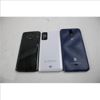 Blu, Motorola, Soho Cell Phone Lot, 3 Pieces, Sold For Parts
