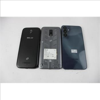 Blu, Samsung Cell Phone Lot, 3 Pieces, Sold For Parts
