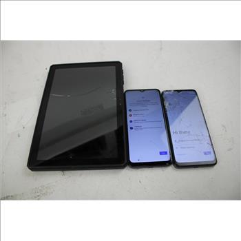 BLU Tablet, BLU Cell Phone Lot, 3 Pieces, SOLD FOR PARTS