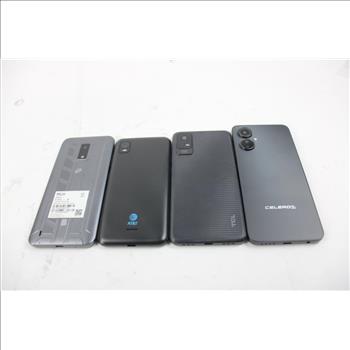 Blu, Tcl, Celero Cell Phone Lot, 4 Pieces, Sold For Parts