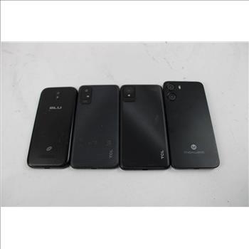 BLU, TCL, Maxwest Cell Phone Lot, 4 Pieces, Sold For Parts