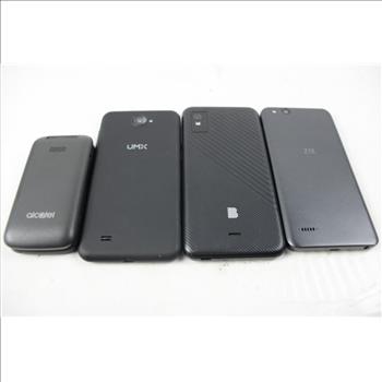 Blu, Zte, Umx Cell Phone Lot, 4 Pieces, Sold For Parts