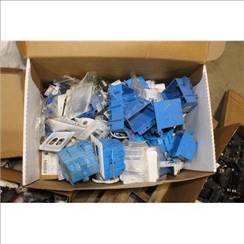 Blue Electrical Boxes And Other Electrical Equipment, 4 Pieces