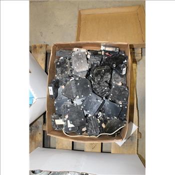 Blue Electrical Boxes And Other Electrical Equipment, 4 Pieces