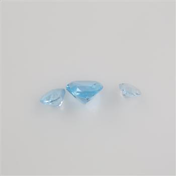 Blue Faceted Jewelry Craft Stones, 3 Pieces