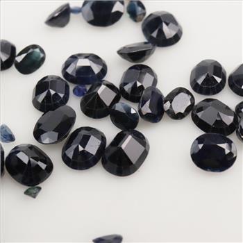 Blue Faceted Loose Jewelry Craft Stones, 40+ Stones