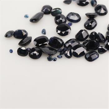 Blue Faceted Loose Jewelry Craft Stones, 40+ Stones