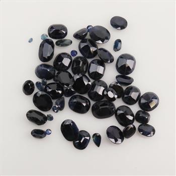 Blue Faceted Loose Jewelry Craft Stones, 40+ Stones