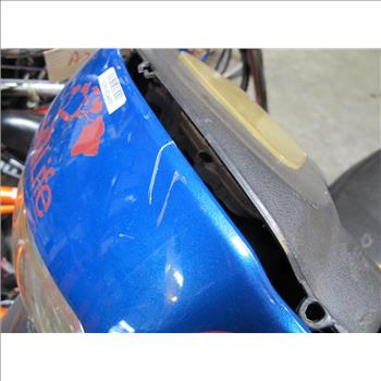 Blue Motor Scooter Moped