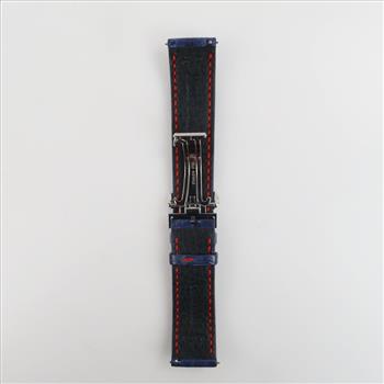 Blue & Red Watch Band Stainless Steel Clasp