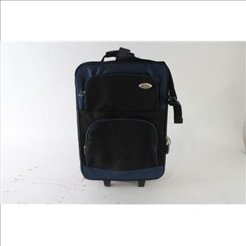 Blue Rolling Suitcase