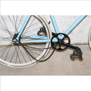 Blue Single Speed Road Bike