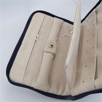 Blue Zipper Travel Jewelry Pouch