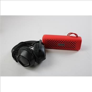 Bluestone Bluetooth Speaker, Guess Leather Wallet, Headphones, And Adidas Drawstring Bag, 4 Pieces